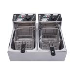 Restaurant Commercial Gas Electric Chips Fryer Double Tank Potato Chips Chicken