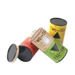 Embossing Paper Tube Packaging With Window 100mm Height FSC Certified
