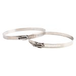 Plastic Heavy Duty Double Bolt Hose Clamp for Ventilation Duct Tube in White