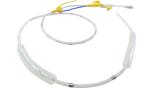 Enteral feeding tube with two balloons for esophageal and gastric pressure