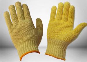 Quality High Stretch Knitted pvc dotted cut proof cooking gloves slip resistant made of aramid fiber wholesale