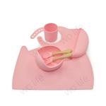 Non Slip LFGB Silicone Dinner Plate Set BPA Free Tableware