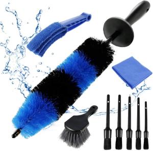 Quality 9Pcs Car Wheel Cleaning Brush Set 700g Detailing Cleaning wholesale