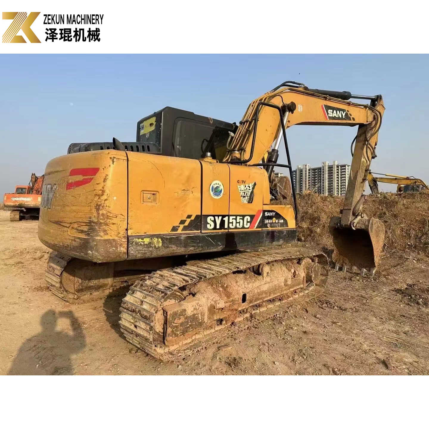 13 Ton Used Sany Crawler Excavator SY135C SY135C-8 SY135C-9 In With LOW WORKING HOURS