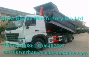 China Sinotruck Howo A7 Heavy Dump Truck 6 X 4  Tipper Dumper 40 tons capacity dump truck Euro 2 Engine color green on sale