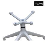 Modern Ergonomic Office Chair Metal Base Sturdy White Die cast Aluminum Tilt