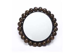 Quality Round Bronze Sunflower Mirrored Metal Wall Art For Outdoor Indoor wholesale