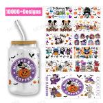 UV DTF Cup Wraps For Glass Tumblers Halloween Custom Logo Design Transfers