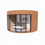 Modern Design Light Luxury Large Capacity Modular Round Tiny House Assembled