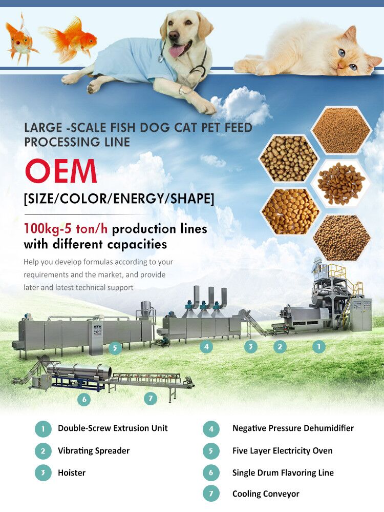 Siemens Motor Commercial Ornamental Fish Feed Pellet Machine for Cat Food Feed Production