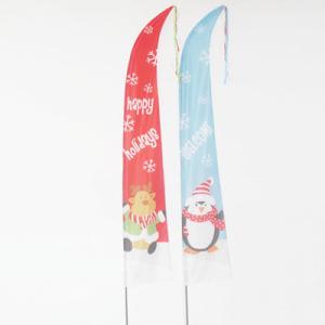 Quality Christmas Garden Flag Reindeer and Penguin wholesale