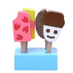 Printed 1pc Wooden Ice Cream Toys For Preschool Girl Boy Toys