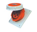 16A Angled 32 Amp Industrial Socket Blue Red Panel Mounting Socket 380V 110V