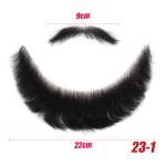 Full hand-woven fake beards, seamless men's fake mustaches, human hair-like fake