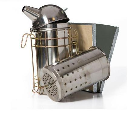 European Stainless Steel Round bee smoker beekeeping with inner tin M