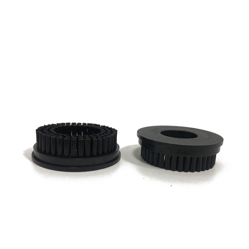OD 46MM Nylon Pressure Foot Brush , Nylon Industrial Brush Hard Black Color
