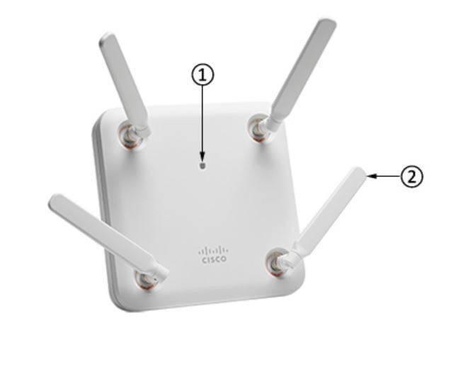 256 MB Cisco Access Point AIR-AP1852E-B-K9 802.11AC Wave 2 4x4 External Antenna