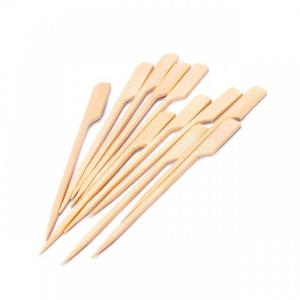 Quality 100% Natural Paddle Wooden Bbq Bamboo Stick Eco Frlendly 7cm wholesale