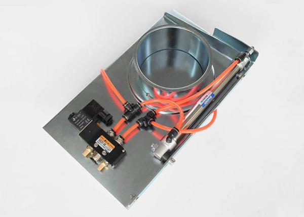 Circle Galvanized Steel Duct Zone Dampers Pneumatic Blast Gate For Ventilation