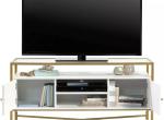 Living Room Display Glass Rack White Glossy Master Bedroom TV Cabinet Modern
