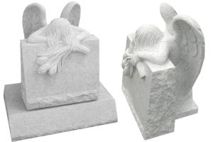 Quality American Style angel headstone with wing wholesale