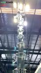 mobile solar trailer tower lighting-9m hydraulic mast-4x435 solar panels-8x200AH
