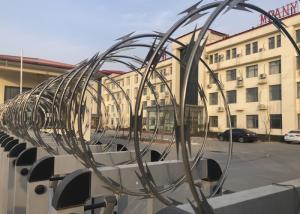 Quality Sliver Color Hot Dipped Galvanized Razor Barbed Wire , Concertina Wire wholesale