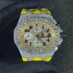 Colourless Diamond Mens Watches Hip Hop VVS Moissanite Luxury Diamond Watches