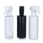 500ml Plastic Transparent/Black/White Clear Cylindrical Bottle With White/Black