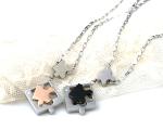 Couple necklace with Stainles Steel Materials, Lovers Puzzle Pendant Necklace