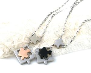 Quality Couple necklace with Stainles Steel Materials, Lovers Puzzle Pendant Necklace wholesale
