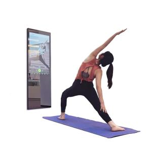 Quality 55 Inch Interactive Home Gym Mirrors , Intelligent Fitness Mirror With LCD Screen wholesale