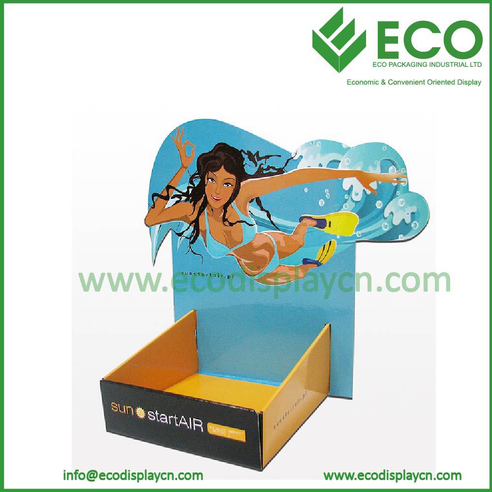 Advertising POP Custom Printed Corrugated Paper Counter Top Display Box