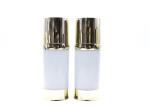 1oz 30ml White Airless Cosmetic Bottles , Plastic Pump Top Airless Travel