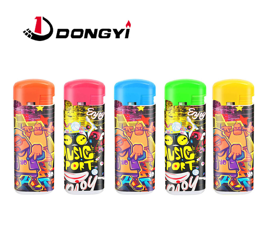 New Touch label Beautiful Design Windproof Flameless Red Flame Electronic Windproof Lighter for BBQ Cigarette Plastic Lighter