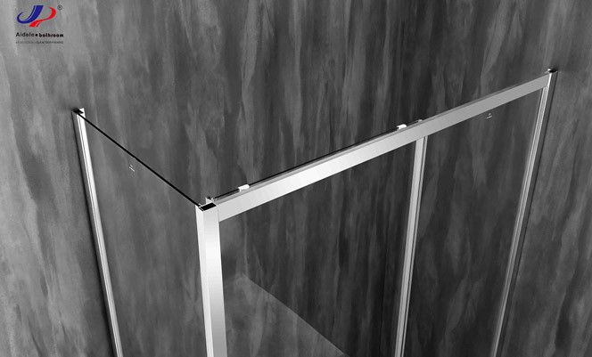 6mm Tempered Safety Glass in Chromed Aluminium Frame Glass Shower Enclosures