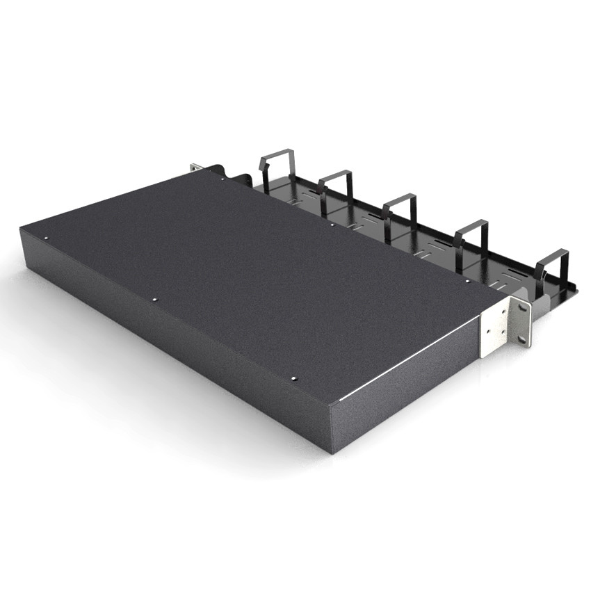 45x483x110mm 1U Cable Management Panel With Metal Rings Network Tray