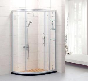 Quality Simple Shower Enclosure Bathroom Teo Sided Glass Corner Shower Cabin wholesale