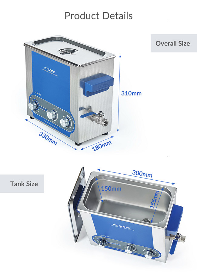 Parts Manual Ultrasonic Cleaner Mechanical Control Timer / Heater 40kHz