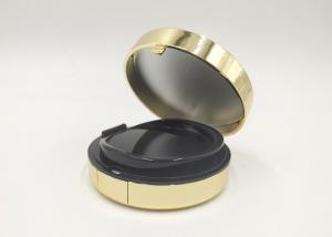 Quality Black Gold BB Cream Container , Air Cushion Beauty Box Round Portable wholesale
