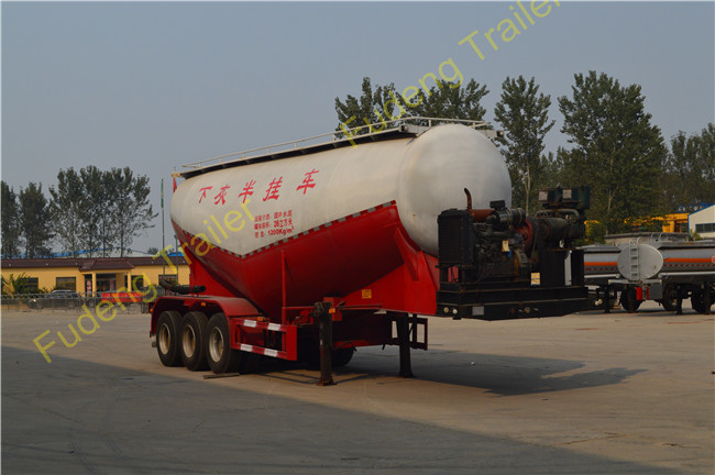 3 Axles V Shaped Bulk cement tanker trailers 45CBM Bulk powder tanker trailers