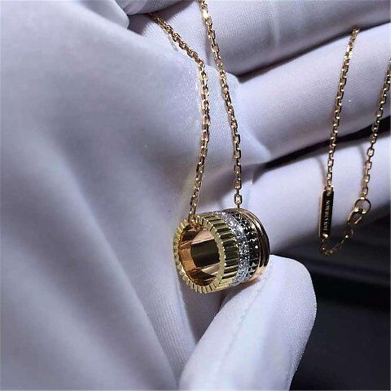 Jewelry factory in Shenzhen, China Br necklace 18k white gold yellow gold rose gold diamond necklace