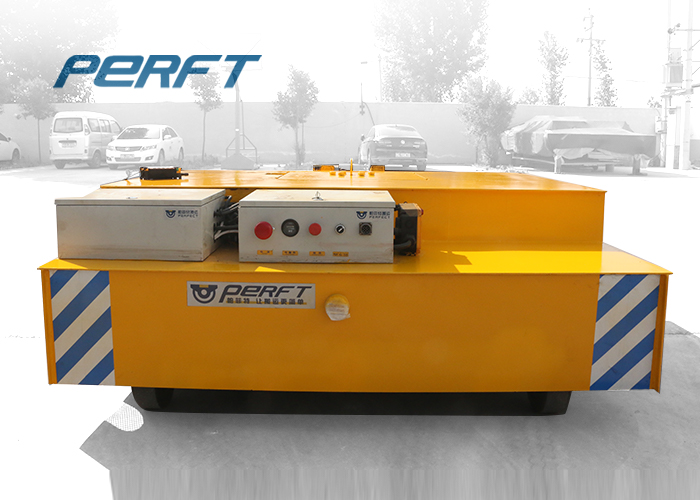 industrial lift transfer cart on cement floor 
