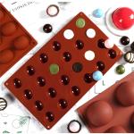 Round Half Circle Chocolate Mold DIY Multi Cavity Silicone Fondant Molds