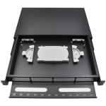 1RU 96 Fiber Rack Fiber Optic Patch Panel Duplex LC Adapter With Splice Tray