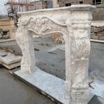 Carrara Marble Fireplace Modern Hand Carved Freestanding Fireplaces European