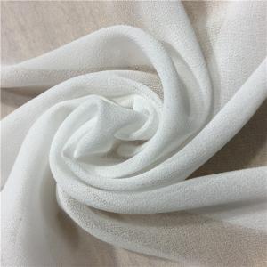 Quality 100% Recycled Polyester Chiffon Bead Fabric In Crepe Pattern Width 58/60inch wholesale