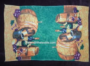 Quality tea towel , micrfiber material , pigment printed wholesale