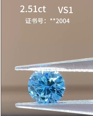 Cultivated Diamonds Round Lab Grown Blue Diamond For Earing Ring Necklace Pendant