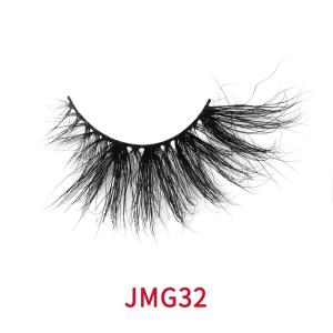 Quality Natural Black Fluffy 25mm Mink Lashes , 5D Handmade Mink Lashes wholesale